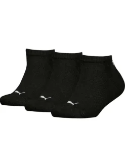 Lot de 3 paires de chaussettes basses en coton mélangé noires unies