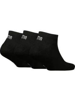 Lot de 3 paires de chaussettes basses en coton mélangé noires unies