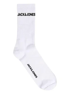 Lot de 5 paires de chaussettes hautes en coton mélangé blanches unies coupe haute