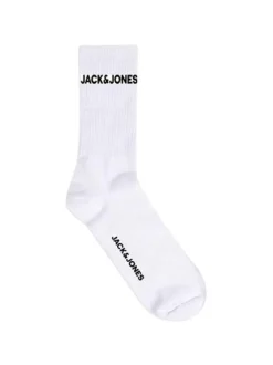 Lot de 5 paires de chaussettes hautes en coton mélangé blanches unies coupe haute