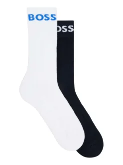 Lot de 2 paires de chaussettes hautes multicolores avec logo iconique