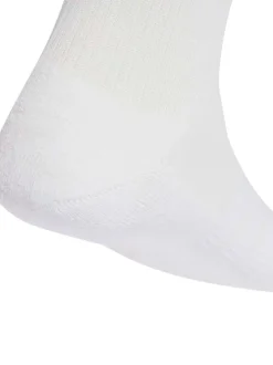 Lot de 3 paires de chaussettes hautes en coton blanches finition bord-côte