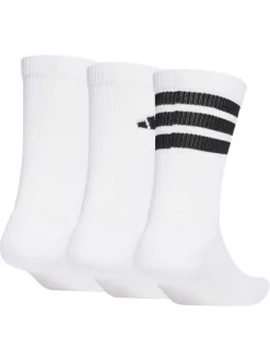 Lot de 3 paires de chaussettes mi-hautes blanches unies différentes