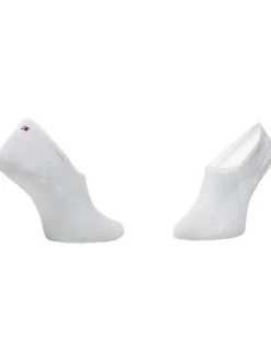 Lot de 2 paires de chaussettes basses en coton mélangé blanches coupe courte
