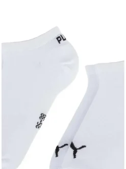 Lot de 3 paires de chaussettes basses en coton mélangé blanches unies avec logo
