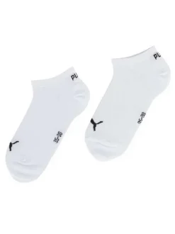 Lot de 3 paires de chaussettes basses en coton mélangé blanches unies avec logo