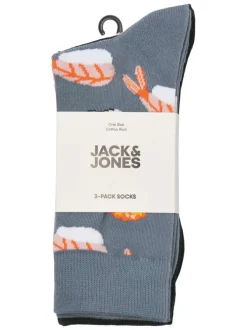 Lot de 3 paires de chaussettes hautes noires à motifs et avec une coupe haute