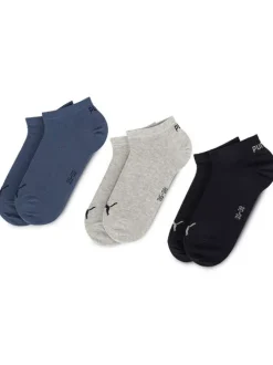 Lot de 3 paires de chaussettes multicolores en coton avec une coupe basse