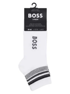 Lot de 3 paires de chaussettes basses en coton mélangé blanches unies