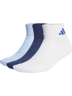 Lot de 3 paires de chaussettes basses bleues pourvues du logo de la marque