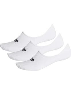 Lot de 3 paires de chaussettes basses blanches invisibles en coton