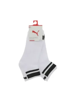 Lot de 2 paires de chaussettes basses en coton blanches unies