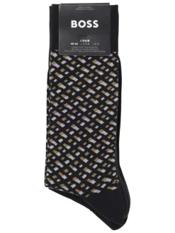 Lot de 4 paires de chaussettes hautes en coton mélangé noires unies
