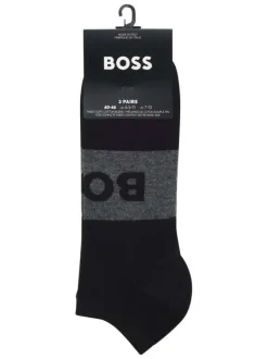 Lot de 3 paires de chaussettes basses et épaisses en coton noires