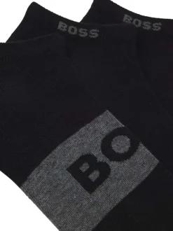 Lot de 3 paires de chaussettes basses et épaisses en coton noires