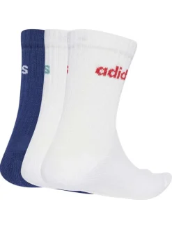 Lot de 3 paires de chaussettes en coton mélangé multicolores unies mi-hautes