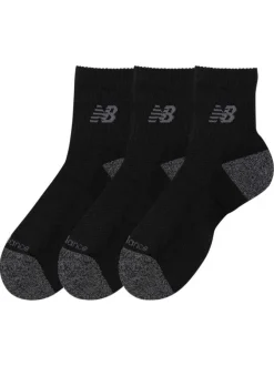 Lot de 3 paires de chaussettes basses noires unies avec logo imprimé