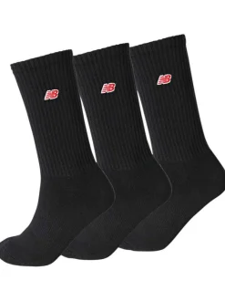 Lot de 3 paires de chaussettes noires hautes avec logo iconique