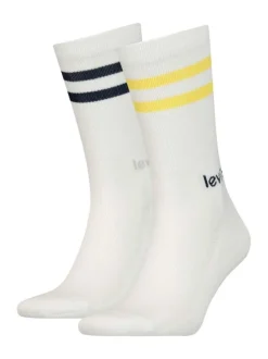 Lot de 2 paires de chaussettes sport blanches, coupe haute en coton mélangé