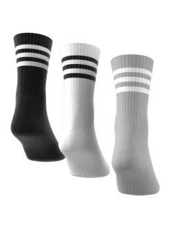 Lot de 3 paires de chaussettes mi-hautes multicolores unies avec logo iconique
