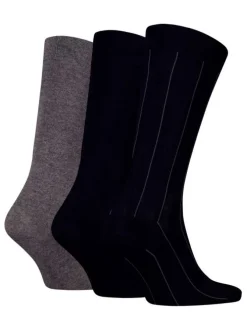 Lot de 3 paires de chaussettes hautes noires unies avec une coupe haute