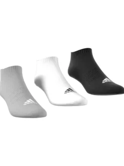 Lot de 3 paires de chaussettes basses, noirs, grises et blanches unies