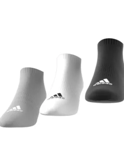 Lot de 3 paires de chaussettes basses, noirs, grises et blanches unies