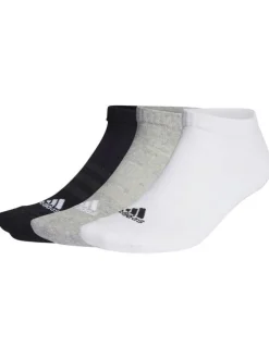 Lot de 3 paires de chaussettes basses, noirs, grises et blanches unies