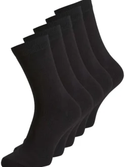 Lot de 5 paires de chaussettes hautes noires unies