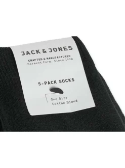 Lot de 5 paires de chaussettes hautes noires unies