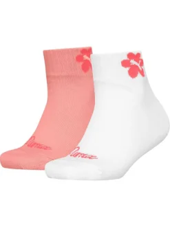 Lot de 2 paires de chaussettes basses bicolores avec logo iconique brodé