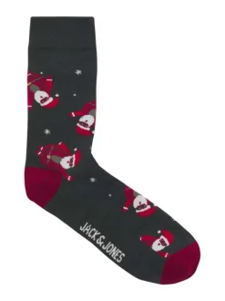Lot de 3 paires de chaussettes hautes en coton mélangé bleues nuit imprimées