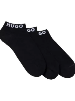 Lot de 3 paires de chaussettes en coton mélangé noires unies