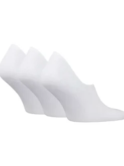 Lot de 3 paires de chaussettes basses en coton mélangé blanches unies