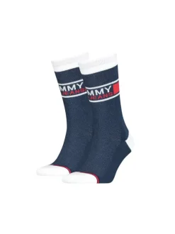 Lot de 2 paires de chaussettes hautes marines en coton