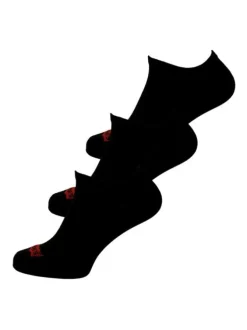 Lot de 3 paires de chaussettes noires en coton mélangé unies coupe courte