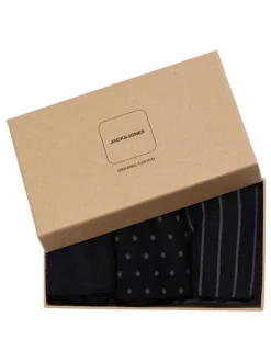 Lot de 3 paires de chaussettes JACARBO noires fantaisie