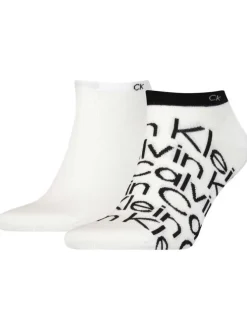 Lot de 2 paires de chaussettes basses bicolores blanches et noires