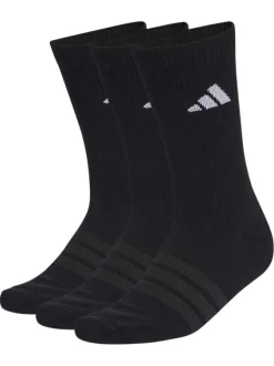 Lot de 3 paires de chaussettes hautes noires pourvues du logo de la marque