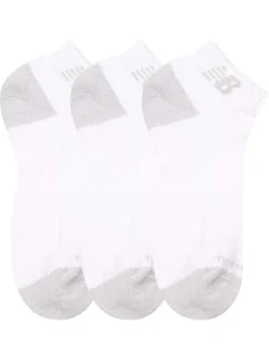 Lot de 3 paires de chaussettes blanches unies tailles basses avec logo