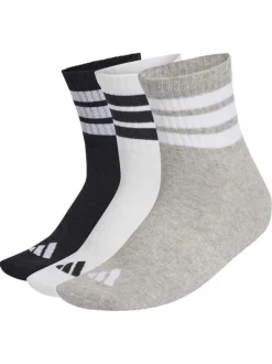 Lot de 3 paires de chaussettes mi-hautes multicolores avec le logo de la marque