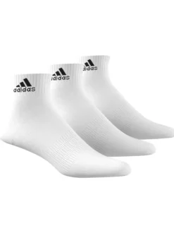 Lot de 3 paires de chaussettes basses blanches unies