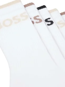 Lot de 6 paires de chaussettes en coton blanches unies à coupe haute