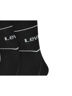 Lot de 2 paires de chaussettes hautes en coton mélangé noires unies