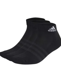 Lot de 3 paires de chaussettes basses noires unies à logo contrastant