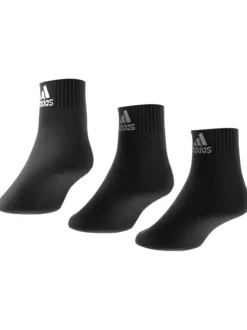 Lot de 3 paires de chaussettes basses noires unies à logo contrastant