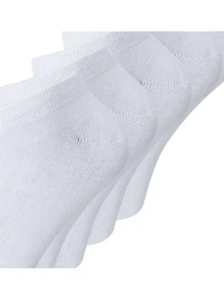 Lot de 5 paires de chaussettes blanches unies basses et identiques