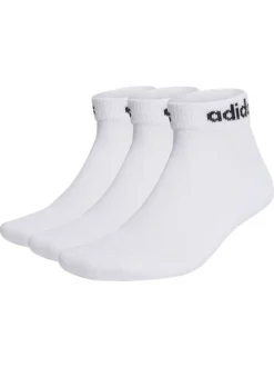 Lot de 3 paires de chaussettes basses en coton mélangé blanches unies