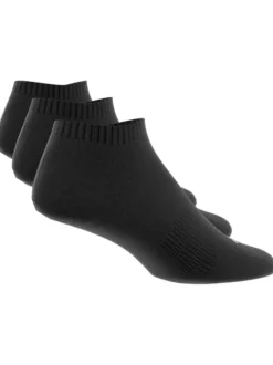 Lot de 3 paires de chaussettes basses noires unies à logo contrastant