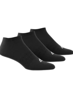 Lot de 3 paires de chaussettes basses noires unies à logo contrastant